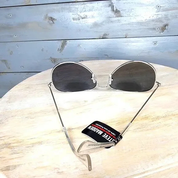 Steve Madden Gray Polarized Aviator Sunglasses New - Picture 8 of 8